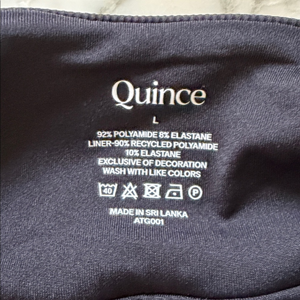 NWT Quince Black Women’s Italian Plunge Ribbed One-Piece Swimsuit Sz M and L - Picture 5 of 6